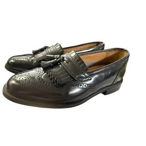 French Shriner Men's Milton Men's Tassled Wingtip Loafers Oxford Black 9W